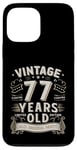 Coque pour iPhone 13 Pro Max Vintage Legend 77 Years Old Limited Edition Men Women Bday