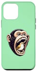 Coque pour iPhone 12 mini Tête de singe avec oiseau à l'intérieur de sa bouche