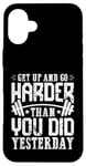 Coque pour iPhone 16 Plus Citation d'entraînement de motivation pour les amateurs de fitness