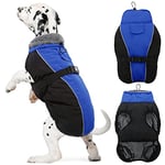 DENTRUN Dog Coats Waterproof With Harness Dog Puffer Jacket Reflective Equafleece Dog Winter Coat With Legs Dog Clothes for Small Medium Large Dogs Warm Fleece Coat Joules French Bulldog Dachshund