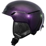 Odoland Casque de Ski, Casque de Snowboard Couluer Changant, Casque de Ski avec Cache-Oreilles Anti-Choc pour Adult et Jeune, Casque de Neige Compatible avec Masque de Ski, Sécurité Certifiée, Violet