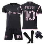 23-24 Miami Bortamatch 10 Messi International Major League Fotbollströja Set Barntröja Team Kit 4PCS 28