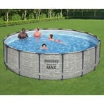 Bestway Piscine ronde Power Steel 488x122 cm ensemble de piscine