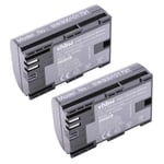 2x Battery for Canon EOS 7D Mark II 70D 90D R 6D Mark II 6D 80D 7D 60Da 1300mAh