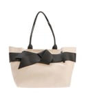 Ted Baker Womens Accessories Jimma Large Knot Bow Tote Bag in White Faux Leather (archived) - One Size