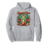 Sippin’ Fire Cute Dragon Tea Lover Pullover Hoodie