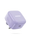 UGREEN 20W USB C Plug Supports Max 20W PD Fast Charger Type C Plug Power Adapter Compatible with iPhone 16/15/15 Pro/14/13/12, iPad Air 5, iPad Mini 6, Galaxy S24/S23, Pixel 9/8, iWatch 9, Purple