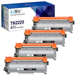 LxTek Compatible Cartouche de Toner Remplacement pour Brother TN2220 TN2010 pour HL-2130 MFC-7360N DCP-7055W MFC-7460DN HL-2240 DCP-7060D HL-2240D HL-2250DN FAX-2840 FAX-2940 (Noir, 4-Pack)