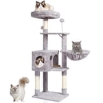 VEVOR Arbre à Chat pour Chats d'intérieur, Tour à Chat de 114,8 cm avec Niche à Chat, griffoir en sisal, hamac, perchoir supérieur, Plateformes de Saut, Grande Maison pour Chat avec Balle Suspendue,