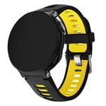 Garmin Forerunner 220 / 230 / 235 / 620 / 630 / F735 XT two-tone silicone watch band - Black / Yellow