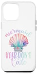 iPhone 12 Pro Max Black Mermaid Hair Dont Care,Rainbow Mermaid Hair Don't Care Case