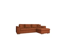 Camior Sofa med Divan 3-seter - Oransje 3 seters sofa divan