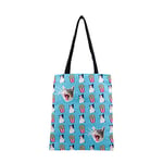 Oh My Pop! Angry Cat-Sac de Courses Shopping Bag, Turquoise