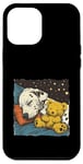 Coque pour iPhone 12 Pro Max Dalmatien endormi avec ours en peluche