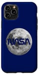 iPhone 11 Pro Retro NASA Worm Logo Full Moon Space Graphic Apollo Artemis Case