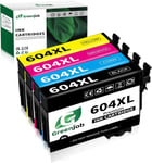 Greenjob 604XL Ink Cartridge Replacement for Epson 604 Ink Cartridges Multipack