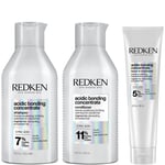 Redken Acidic Bonding Concentrate Shampoo 500ml, Conditioner 500ml and Leave-in Treatment 150ml Bond Repair Supersize Bundle