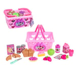 Disney Minnie Mouse Minnie Mouse Panier à provisions Accessoires et Nourriture, Jeux d’Imitation, Jouets pour Enfants de 3 Ans et Plus par Just Play, 88903, Rose