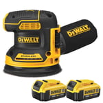 Dewalt DCW210N 18V XR Brushless 125mm Orbital Sander with 2 x 4.0Ah Batteries