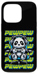 Coque pour iPhone 13 Pro Graphique de jeu vidéo Panda Pew pour hommes, garçons, femmes, enfants