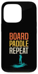 Coque pour iPhone 13 Pro Board Paddle Repeat Stand Up Paddleboard SUP