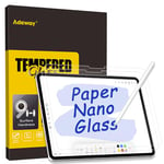 Adeway [2 Pack] iPad Pro 11 inch Paper Tempered Glass Screen Protector (2024, M4, 7th Gen), Ideal for Notetaking, Drawing, and Sketching, Anti-Glare, Easy Installation