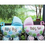 1 X Mini Baby Stroller Foil Balloons Wedding Brithday Party Dec Pink