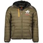 Geographical Norway Brick Men - Doudoune Chaude Matelassee Homme Automne Hiver - Veste Manteau Chaud - Blouson Coupe Vent Manches Longues Rembourrage - Hommes (Kaki S)