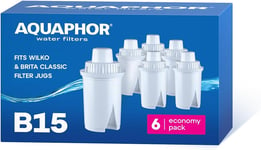 AQUAPHOR B15 Universal Replacement Water Filter Cartridges, Fits All Brita Class