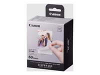 Canon Selphy Xc-60L Bulk Set - Farge (Cyan, Magenta, Gul) - Original - Skrivebåndskassett Og Papirsett