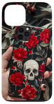 Coque pour iPhone 13 Étui de téléphone crâne et roses | Motif accessoire fille gothique