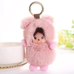 Femme Porte-clés, Rose Glace En Peluche Poupée Porte-Clés Vêtements D'Hiver Créatifs Sac Bébé Saisir Forme Poupée Porte-Clés Pendentif, Accessoire De Mode Couple Ami Amoureux Fille Festival