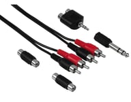 Hama Cinch-Anschluss-Set 2,5m Câble Rca 3,5mm 6,3mm Adaptateur Rca Jack Etc