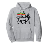 Rasta Lion of Judah Rastafarian Reggae Lion and Christian Pullover Hoodie