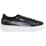 Puma Platform Safari Womens Black Trainers Leather - Size UK 3.5