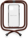 The Phone Necklace - Collier Pour Telephone Portable Iphone 12 Pro Max En Noisette Brown Gunmetal | Etui Transparente Pour Portable Avec Cordon De Haute Qualite ¿¿ Porter Autour Du Cou