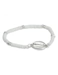 The Moshi Armband Ellen vit med silver snäcka -