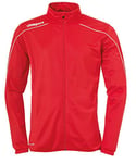 Uhlsport Football Stream 22 Classic Jacket Kids, Red/White, Smartbreathe Pique Brushed Outdoor Sports, Size 28/30