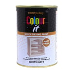 Paint Factory White Matt Paint Tin For Interior Exterior Quick Drying 300ml