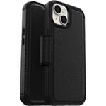 Otterbox Strada Coque pour iPhone 14, Antichoc, Anti-Chute, Cuir de qualité, 2 Porte-Cartes, supporte 3 x Plus de Chutes Que la Norme Militaire, Noir