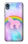 Rainbow Unicorn Pastel Sky Case Cover For Motorola Moto E6, Moto E (6th Gen)