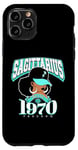 iPhone 11 Pro Sagittarius 1970 Turquoise Birthday Afro Zodiac Queen Case