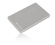 Verbatim Store 'n' Go ALU Slim ekstern harddisk 2 TB 2.5" USB Type-C 3.2 Gen 1 (3.1 Gen 1) Sølv