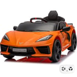 Elbil - Corvette - C8 - 12V - Orange - För barn - 4 Hjul