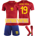 2425 Spanien EM-Cup Nr. 19 Ramin · Yamal Fußballtrikot-Set No. 19 Ramin · Yamal M