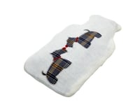 2 Litre Hot Water Bottle  Knitted Embroidered Cover Scottie Dogs Hearth & Home