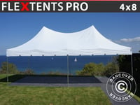 Snabbtält Depåtält Easy-up tält Eventtält Partytält FleXtents PRO Peak Pagoda 4x8m Vit