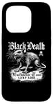 Coque pour iPhone 15 Pro Black Death European Tour Plague Rat Histoire médiévale