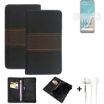 Phone Case + earphones for Nokia G50 Wallet Cover Bookstyle protective