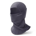 ROCKBROS Cagoule Moto Polaire Balaclava Hiver Tour de Cou Homme Femme Coupe-Vent Respirant Thermique Motif/Filtre Masque pour Vélo Ski Running Snowboard Chaud sous Casque 9 Couleurs-Gris Ciment